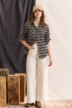 Cyliane Shirt - Charcoal Check