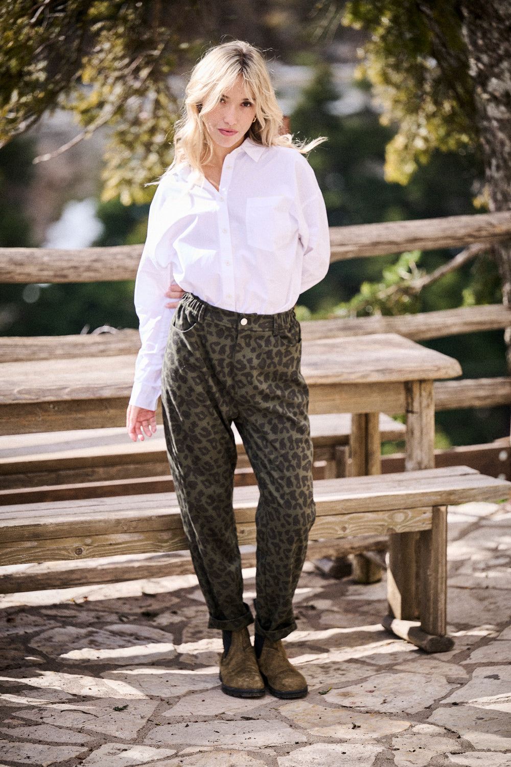 Pantalon Pino - Leopard Kaki