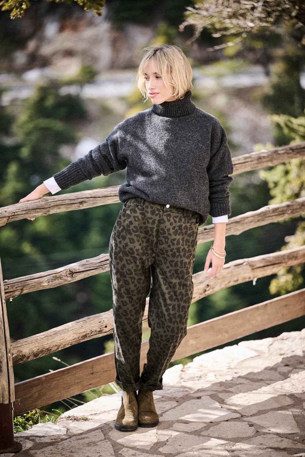 Pantalon Pino - Leopard Kaki