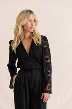 Blouse Belina - Noir Broderie