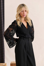 Blouse Belina - Noir Broderie