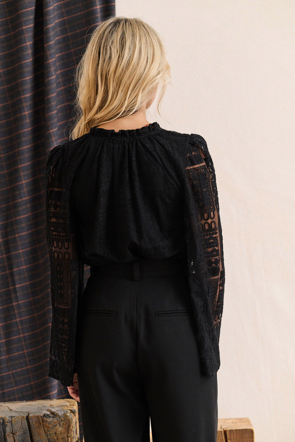 Blouse Belina - Noir Broderie