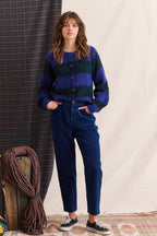 Gilet Lipa - Vert Raye Bleu