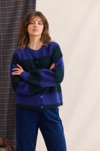 Gilet Lipa - Vert Raye Bleu