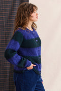 Gilet Lipa - Vert Raye Bleu