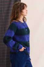 Gilet Lipa - Vert Raye Bleu