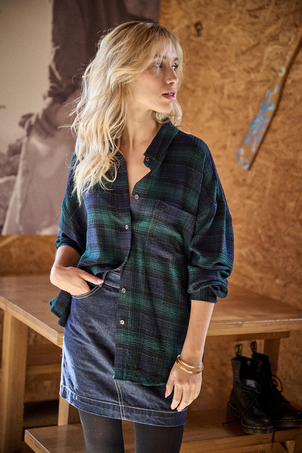 Chemise Candy - Carreaux Vert