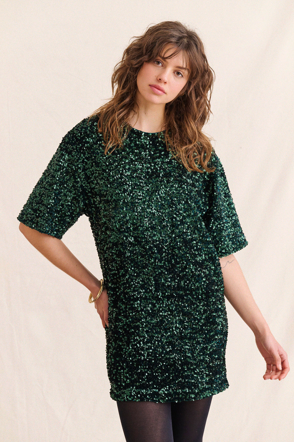 Robe Rally - Sequins Verts