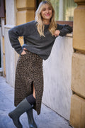 Jupe Jess - Leopard Carbone