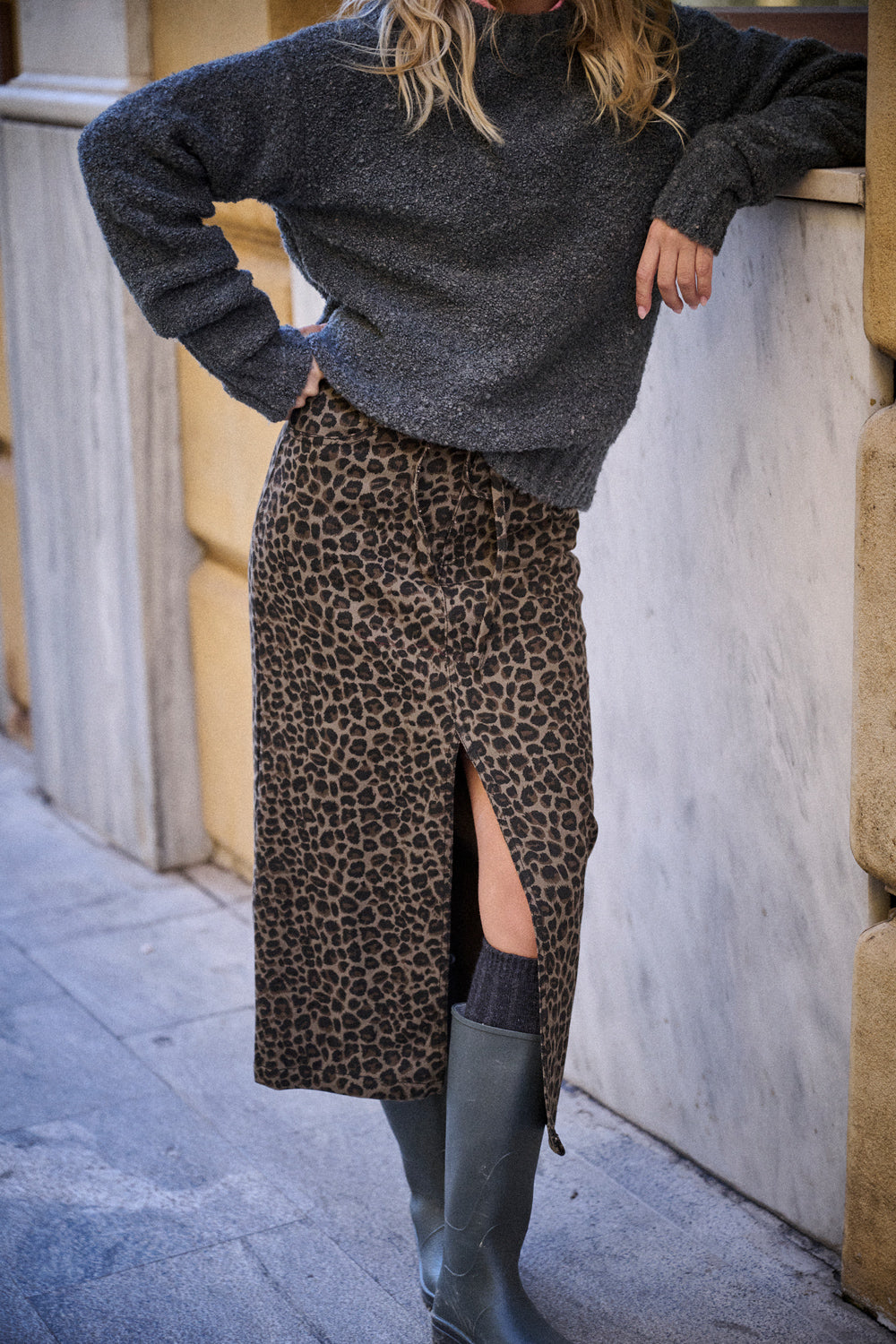 Jupe Jess - Leopard Carbone