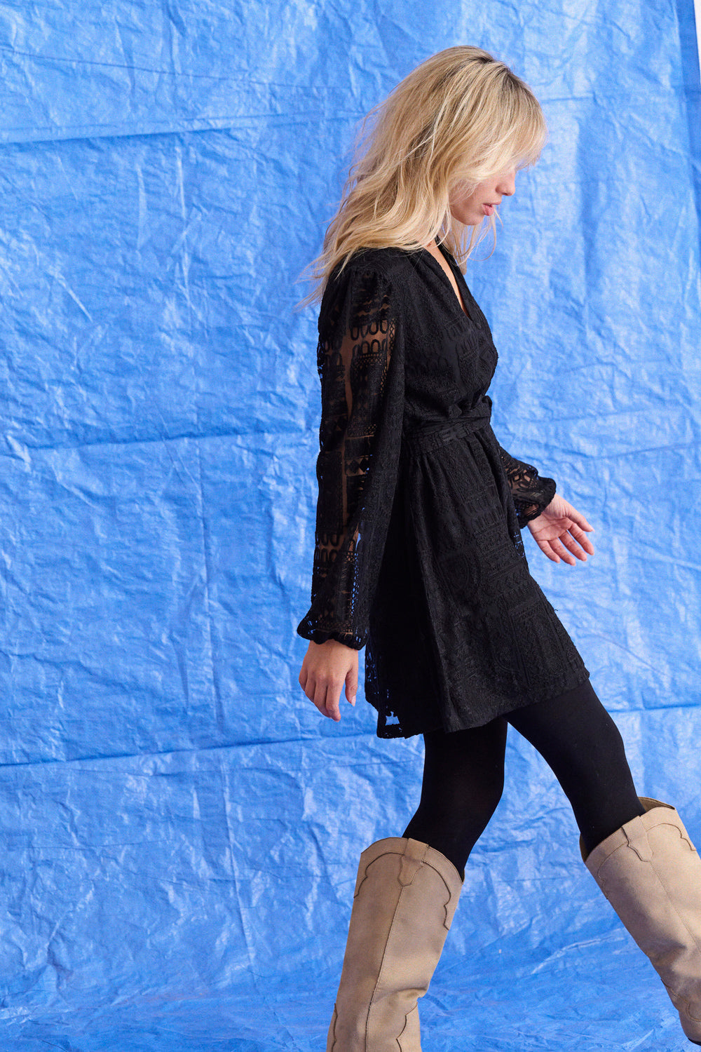 Robe Rosina - Noir Broderie