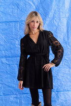 Robe Rosina - Noir Broderie