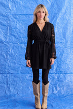 Robe Rosina - Noir Broderie