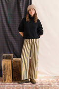Pantalon Pepita - Blanc Raye Kaki
