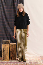 Pantalon Pepita - Blanc Raye Kaki
