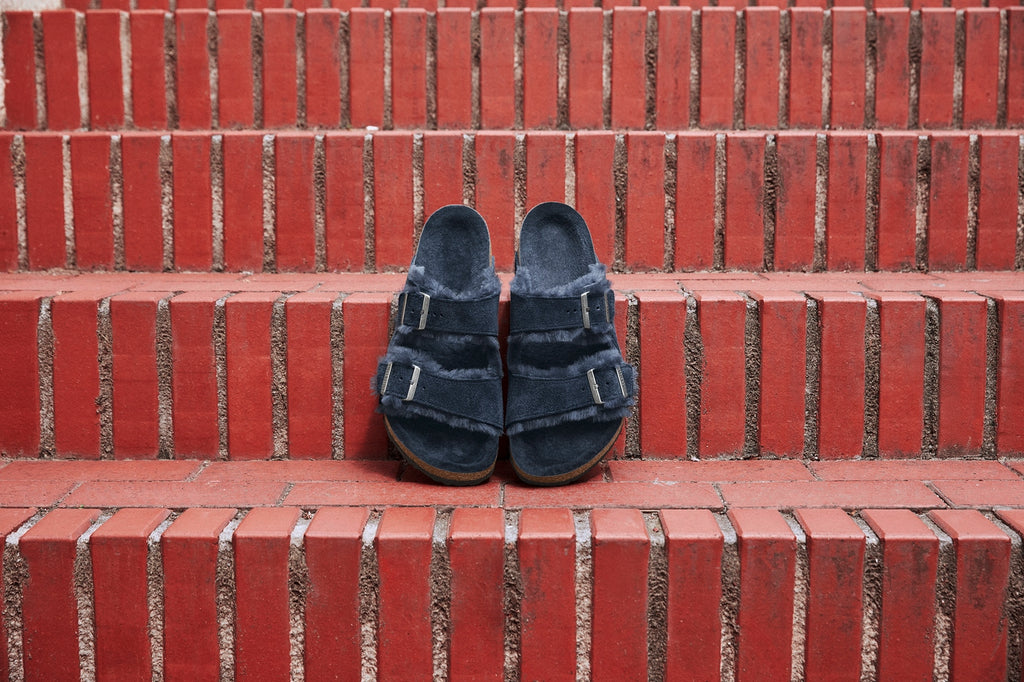 Arizona Shearling Leve New Navy Laf Sandals