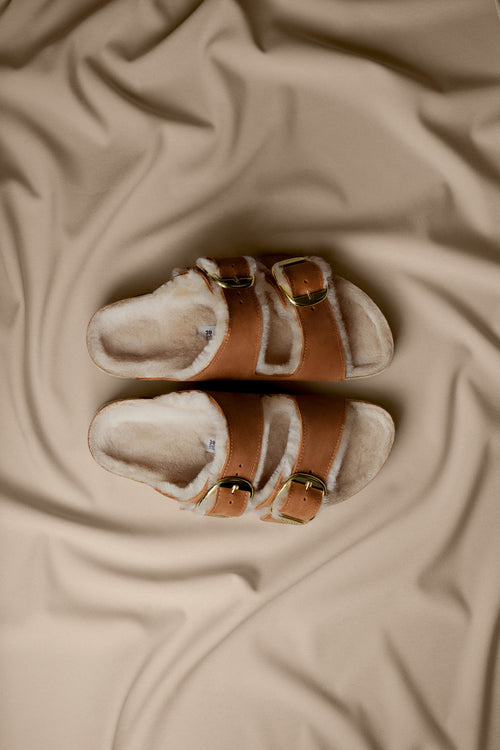 Sandales Arizona BB Shearling LEOI Cognac LAF
