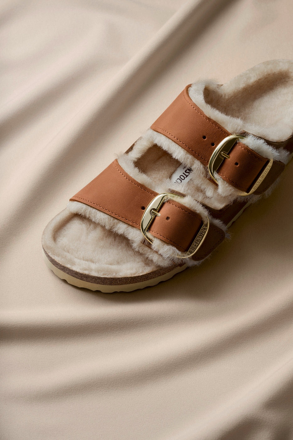 Sandalias Arizona Bb Shearling Leoi Cognac Laf