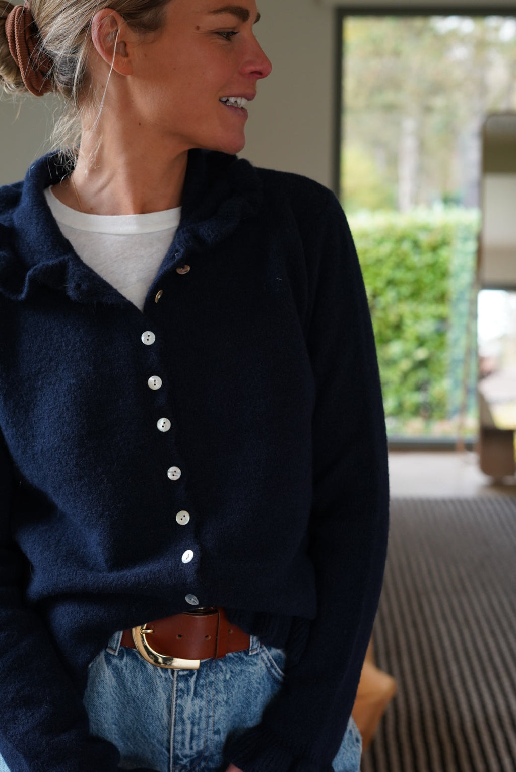 Paco Froufrou Collar Navy Vest