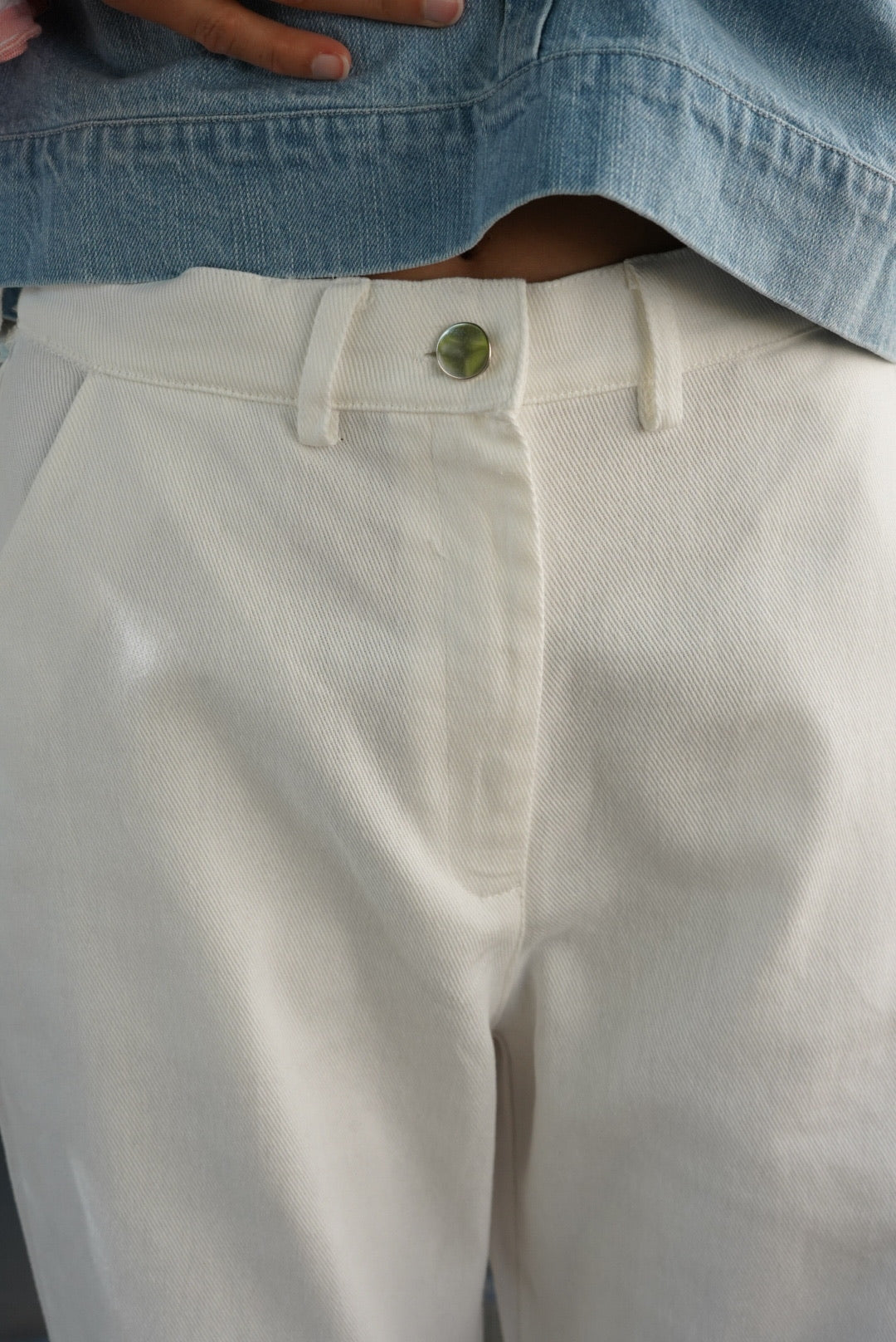 Froufrou Gauthier Denim Pants White