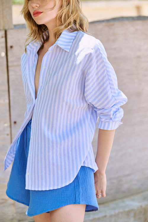 Chemise Contis Bleu Raye Blanc