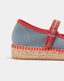 Espadrilles Peonia Gris Oscuro-Rojo