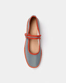 Espadrilles Peonia Gris Oscuro-Rojo