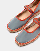 Espadrilles Peonia Gris Oscuro-Rojo