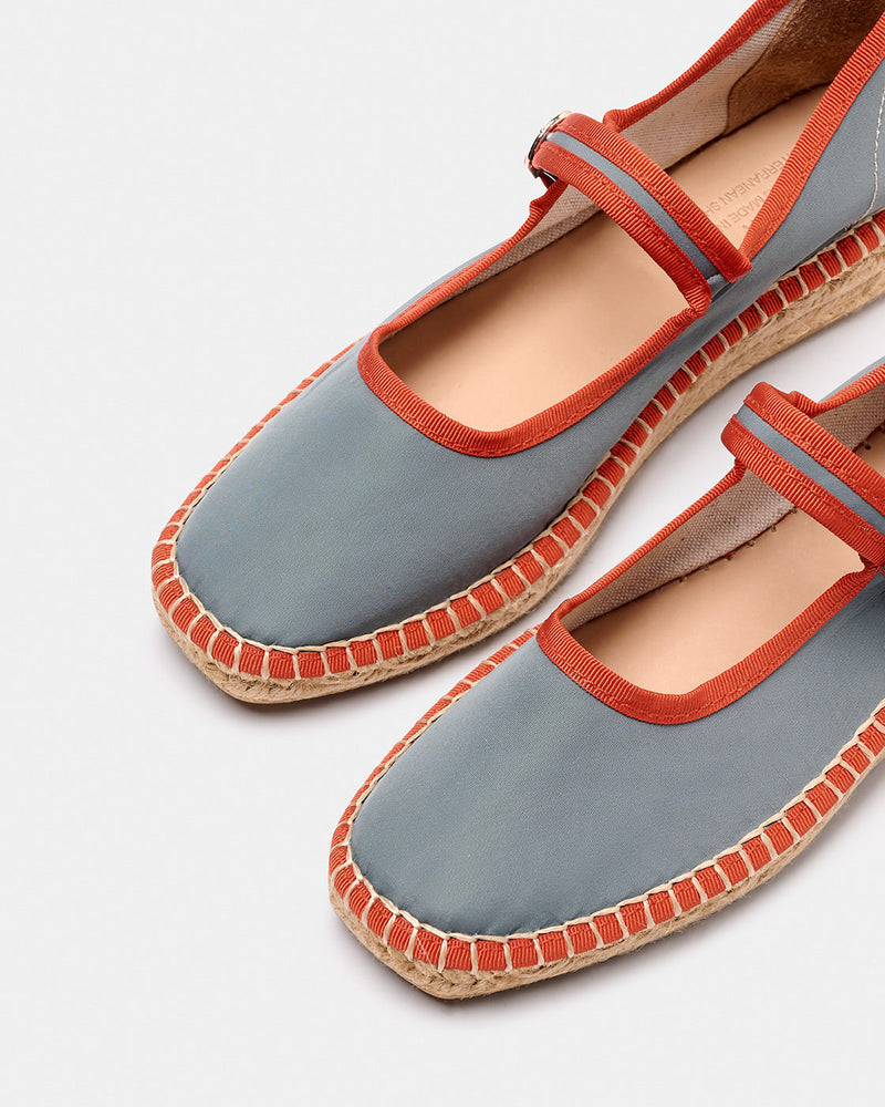 Espadrilles Peonia Gris Oscuro-Rojo