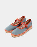 Espadrilles Peonia Gris Oscuro-Rojo