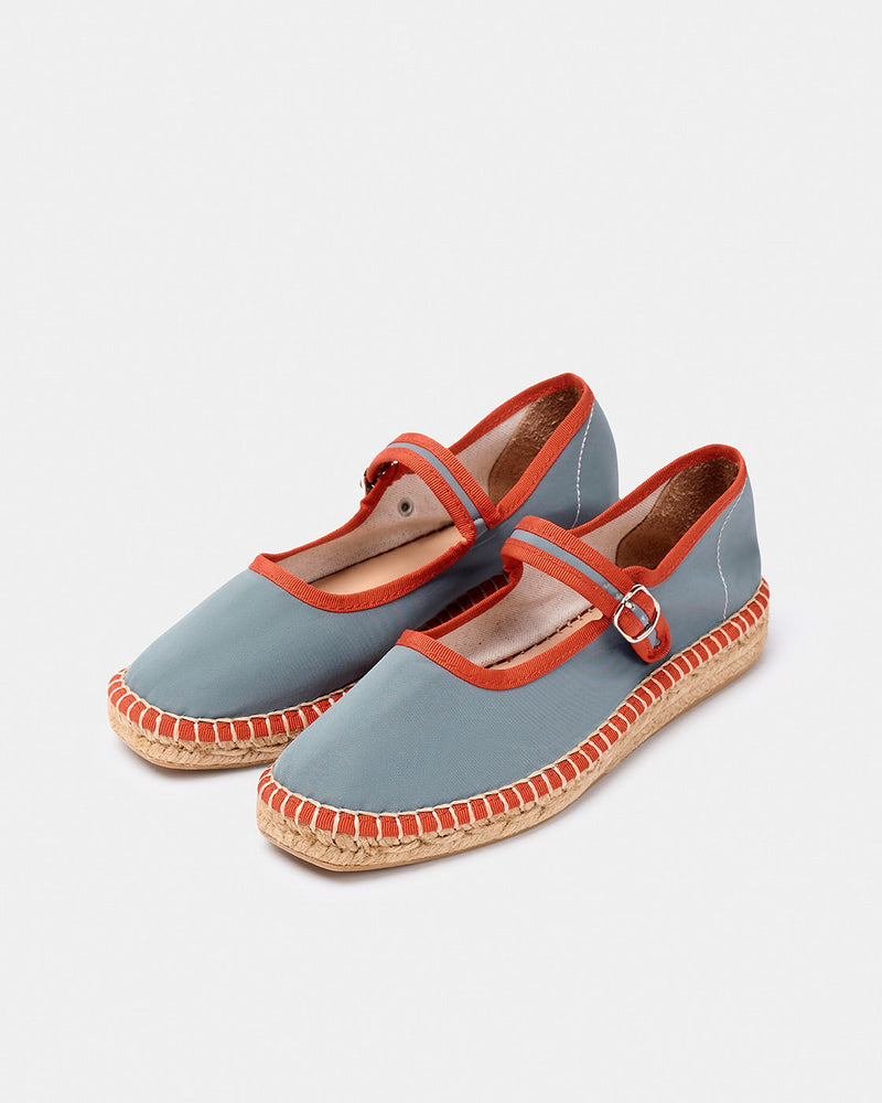 Espadrilles Peonia Gris Oscuro-Rojo