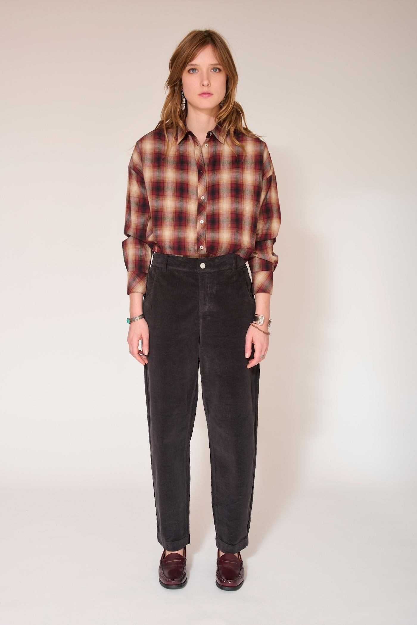 Pantalon Perrine Soft Corduroy - Ocean