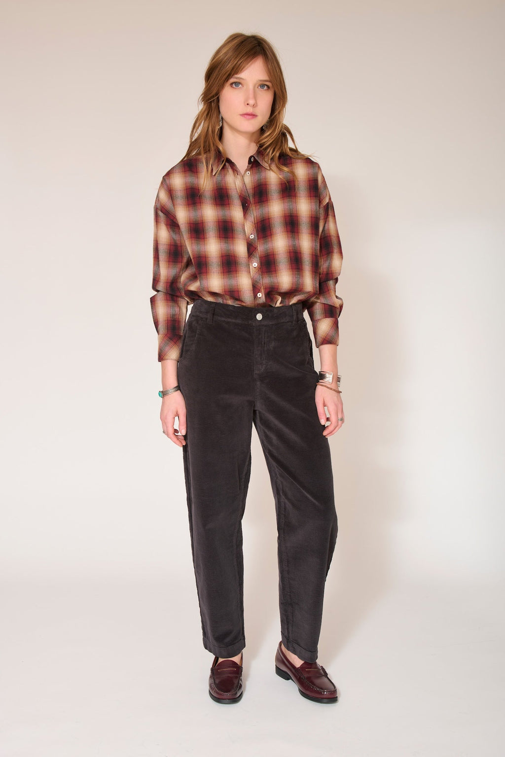 Pantalon Perrine Soft Corduroy - Ocean
