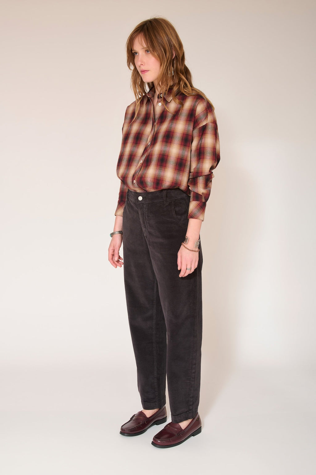 Pantalon Perrine Soft Corduroy - Ocean