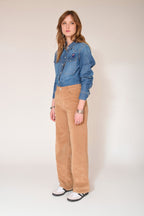 Pantalon Perrine Soft Corduroy - Ocean