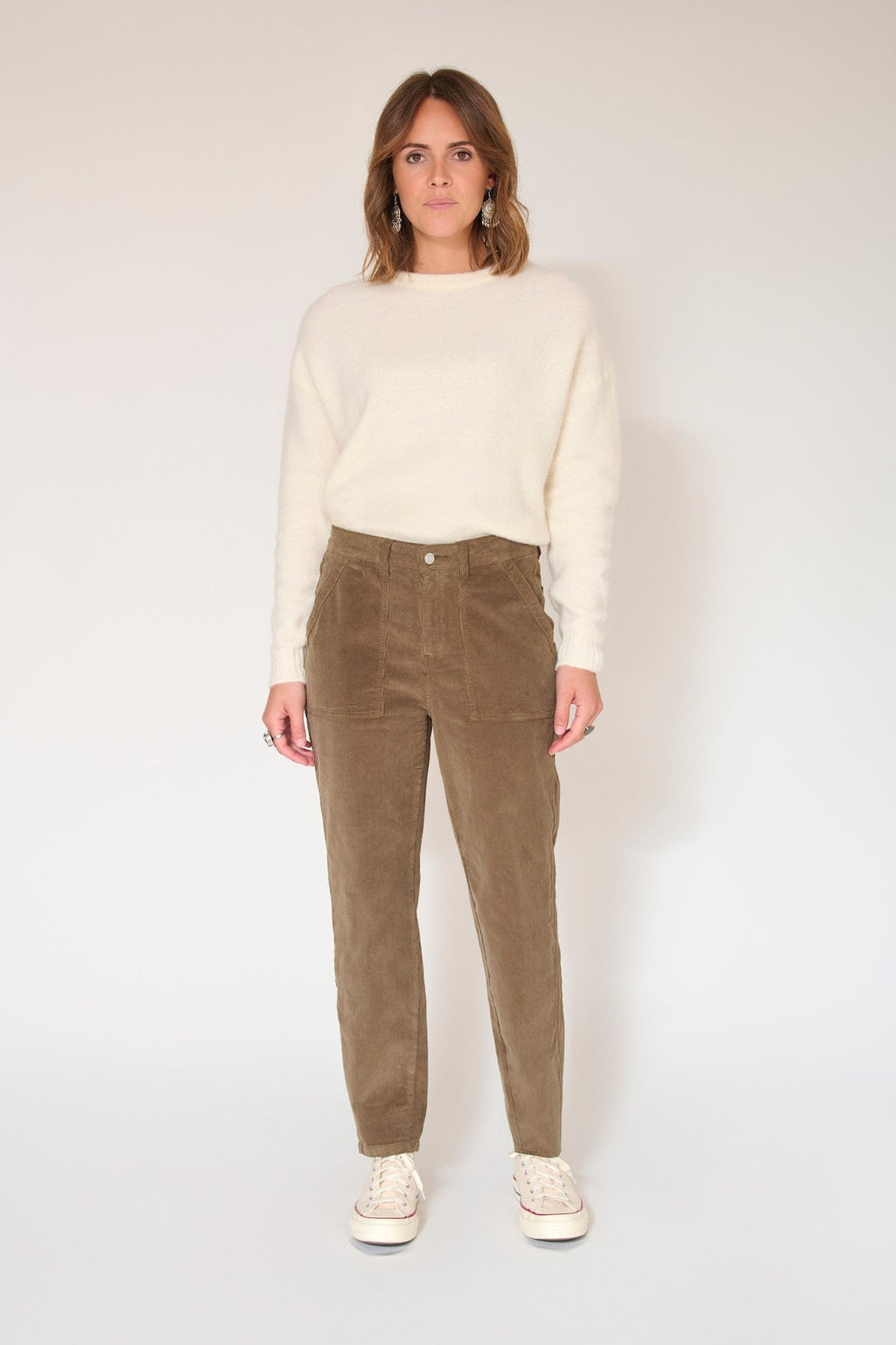 Pantalón Phenomene Velvet Chic - Caqui