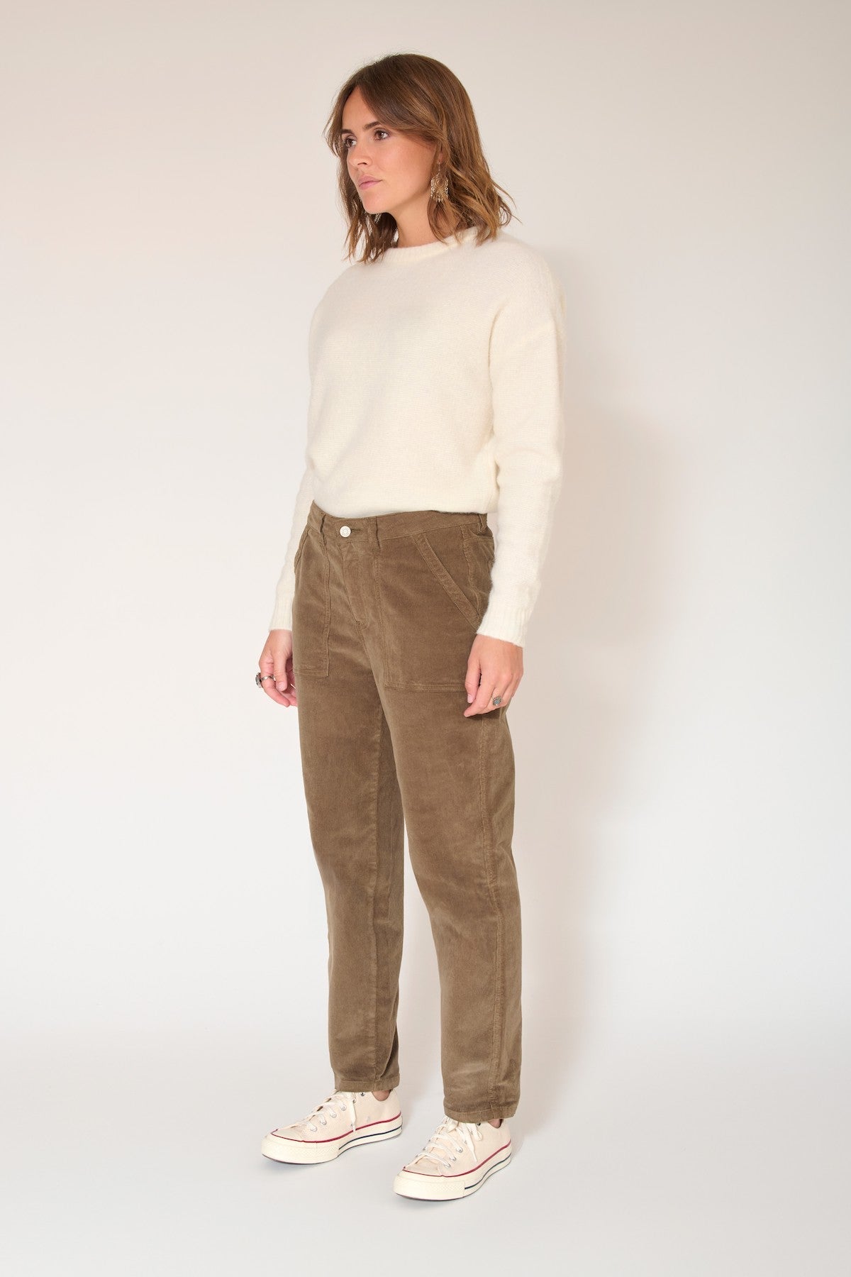Pantalón Phenomene Velvet Chic - Caqui