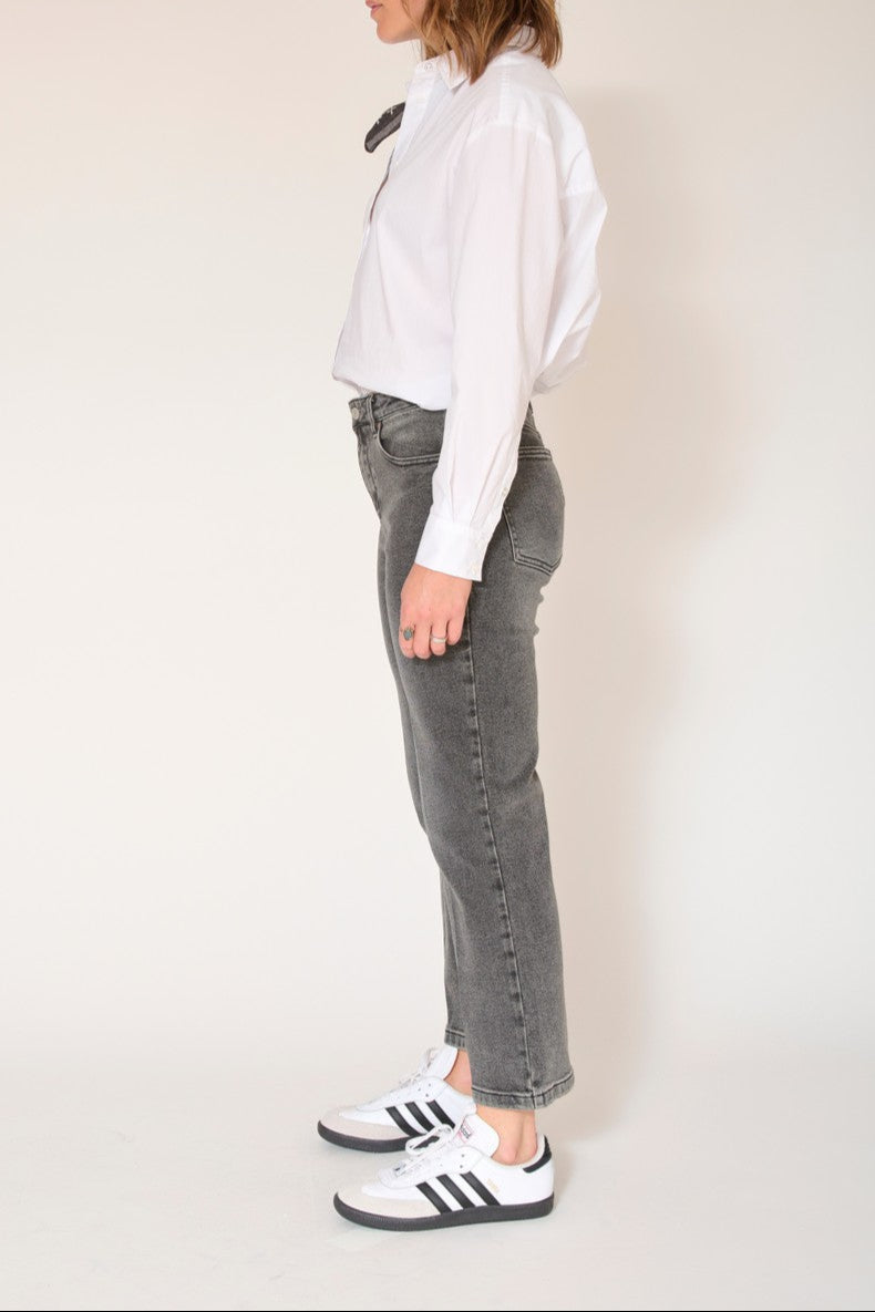 Jean The Linda Negro Rosas - Gris - Eddy Wash