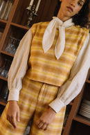 Plastron Gaston - Tartan Jaune
