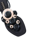 Alessa Black Flat Ankle Toe Sandal