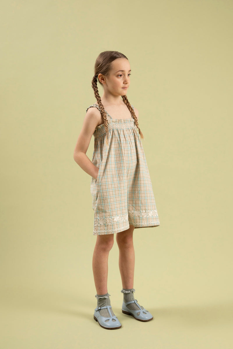 Apolina - Adina Pastel Rainbow Check Jumpsuit