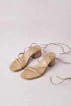 Sandalias De Tacón Grecia - Camel