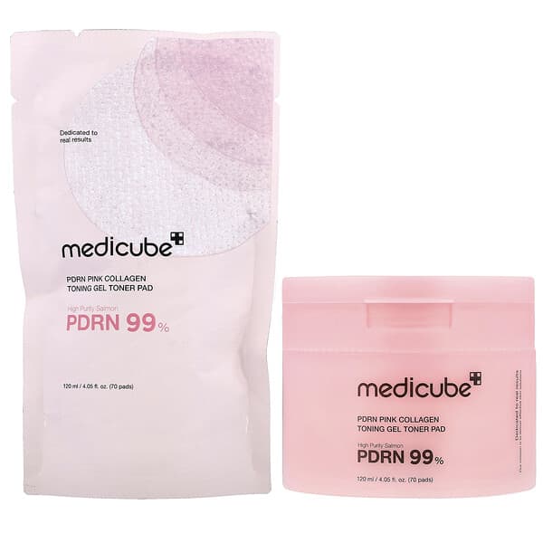Medicube - Pdrn Pink Collagen Toning Gel Toner Pad - 120Ml