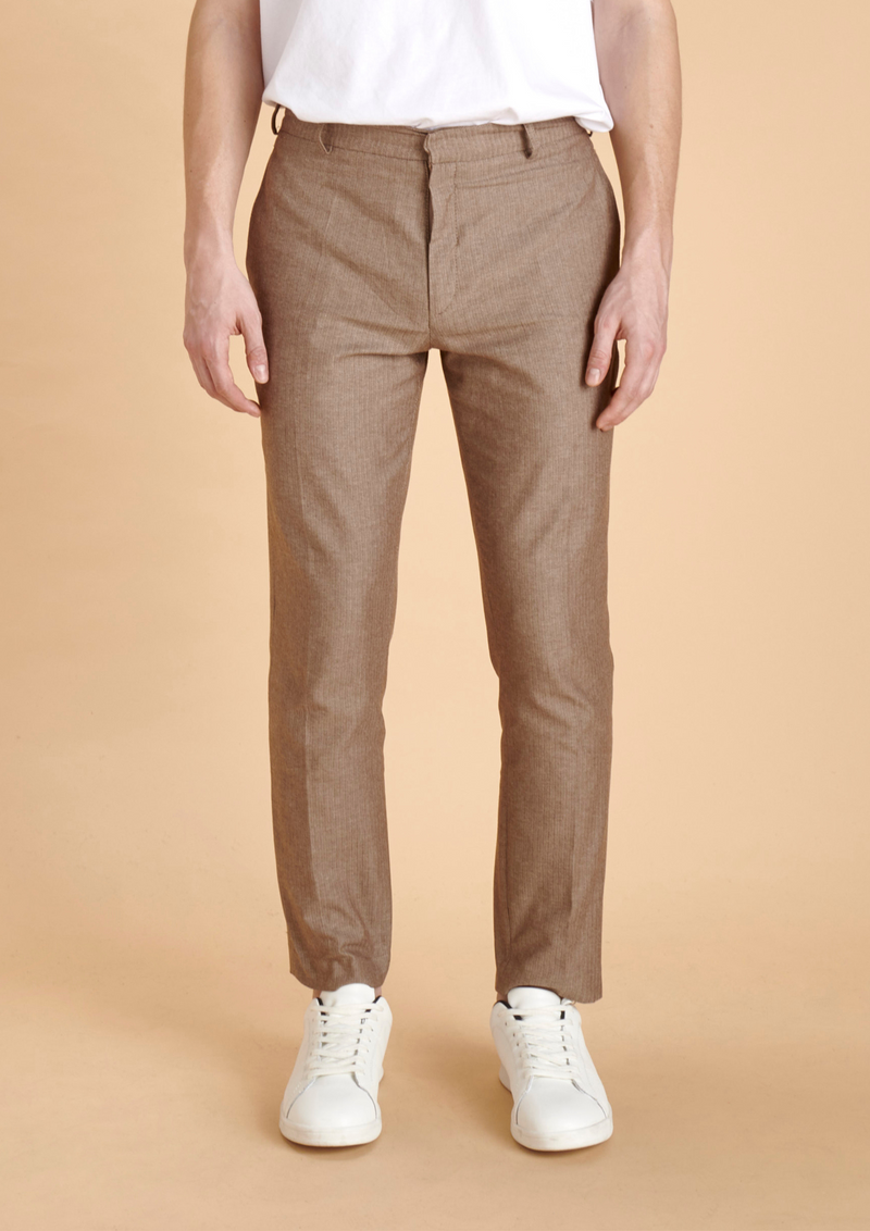 Le Pantalon Linen Homme - Brun