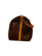 Sac À Main Louis Vuitton Keepall Bandoulière 45 Toile - Marron