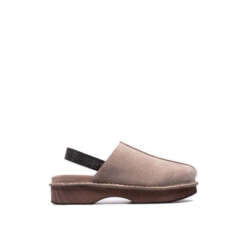 Brunello Cucinelli Zuecos de ante - Mujer - Marrón