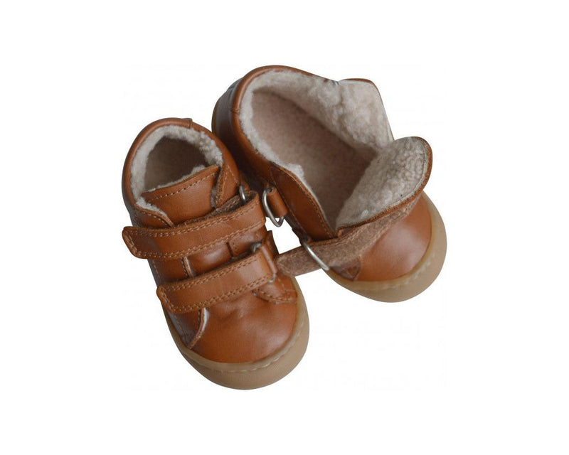 Max Soft Leather Lined Velcro Shoes - Camel - Unisex