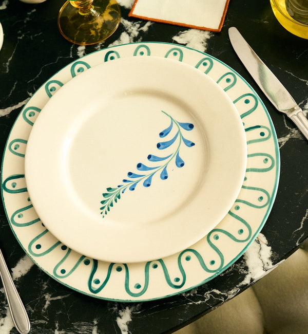 Indigo Flora Breakfast Plate