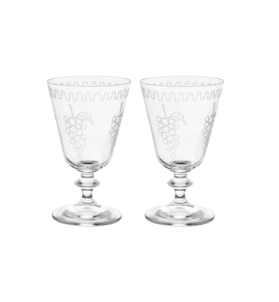 Verres À Vin Bas Grapevine - Lot De 2