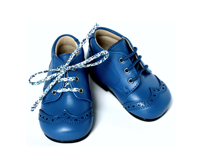 Charles IX Alice Mary Jane Shoes with Buckle - Royal Blue Leather - Girl
